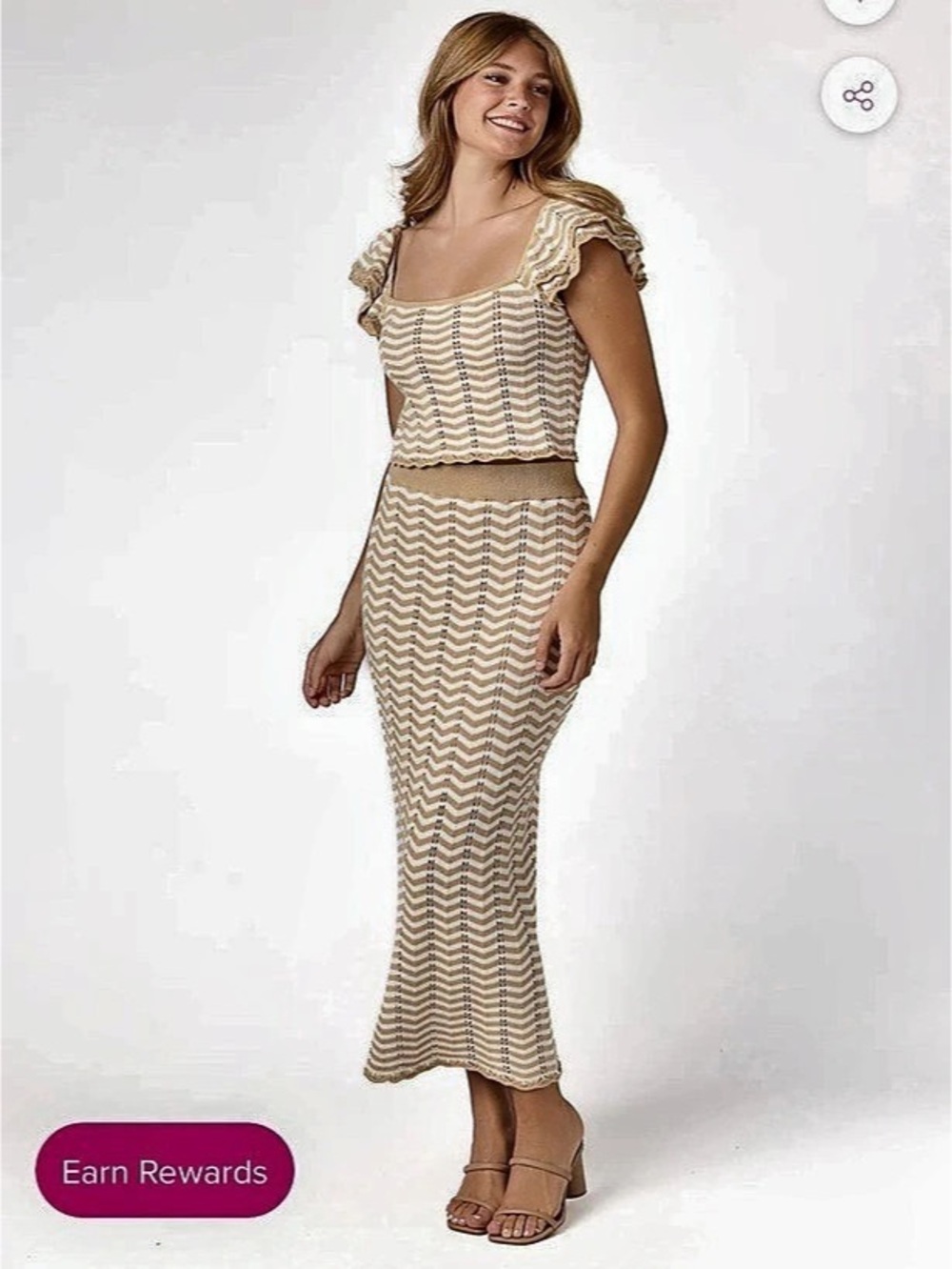 Cake For Dinner Palermo Knit Top and Skirt Set Small